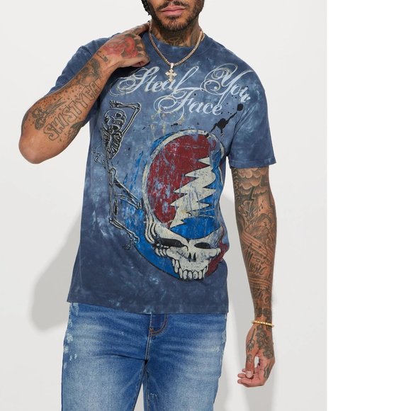 Grateful Dead Steal Your Face metal rock Tie Dye Official XL NWT - Picture 1 of 4